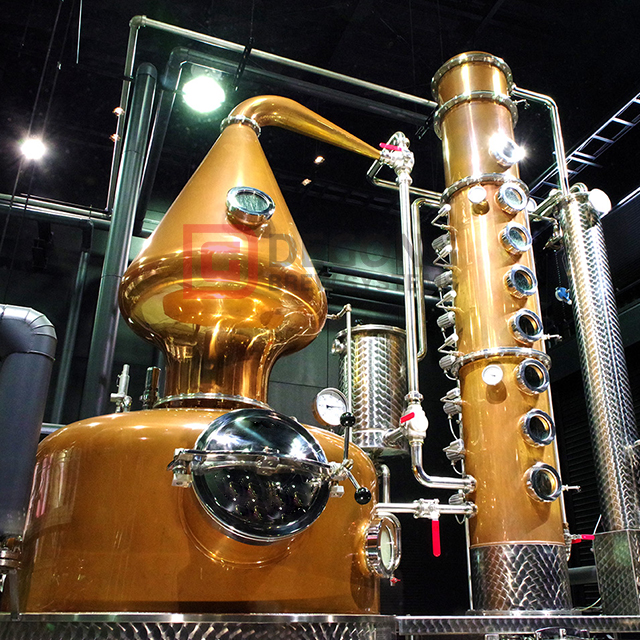Distillatore di gin per whisky e rum da 1000 litri |Produttore di distillerie di rame DEGONG