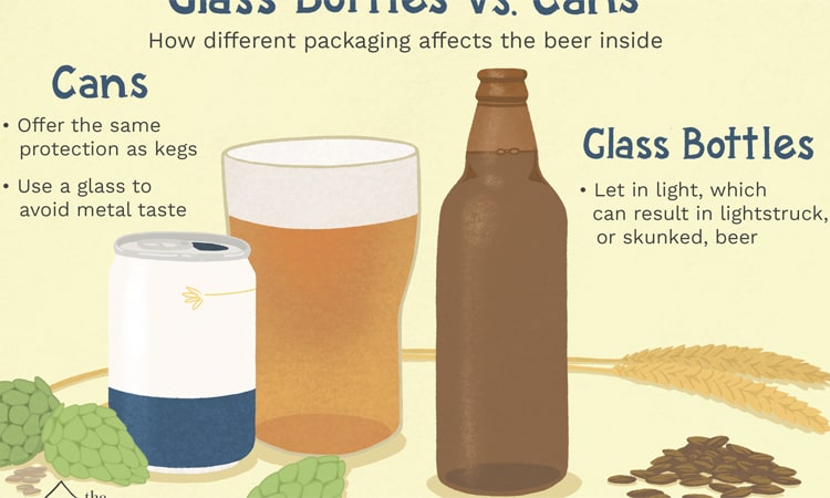 Qual è la differenza tra birra in bottiglia, birra in scatola e birra alla botte?