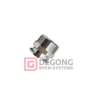 Morsetto sanitario in acciaio inossidabile con adattatore per filettatura NPT da 1/2 "-10"
