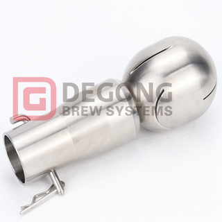 25mm38mm Rotante Serbatoio Pulizia Bulloni Ugello CIP Sfera di Spruzzo In Acciaio Inox Rotante per Connettore Pulizia Serbatoio
