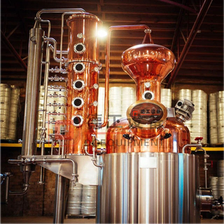 Rum di rame rosso del whisky del gin del distillatore dell'attrezzatura di distillazione del riscaldamento a vapore 1000L vicino a me