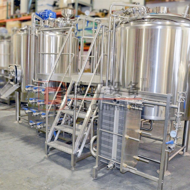 Sistema di produzione di birra commerciale 600L di controllo PLC americano a 2 navi per la produzione di birra in vendita