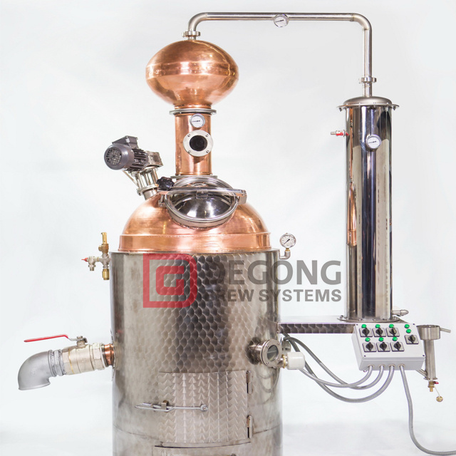 Attrezzatura Per Sistema Di Produzione Pilota Distillatore 200 Litri Forniture Per Distilleria Attrezzatura Per Distillazione in Rame