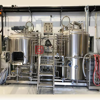 Attrezzatura per la produzione di birra chiavi in ​​mano personalizzata da 500 litri con scambiatore di calore a piastre a due stadi in vendita
